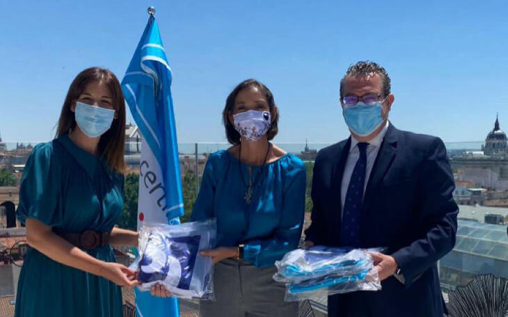 Mónica Gómez, Reyes Maroto y Toni Pérez.